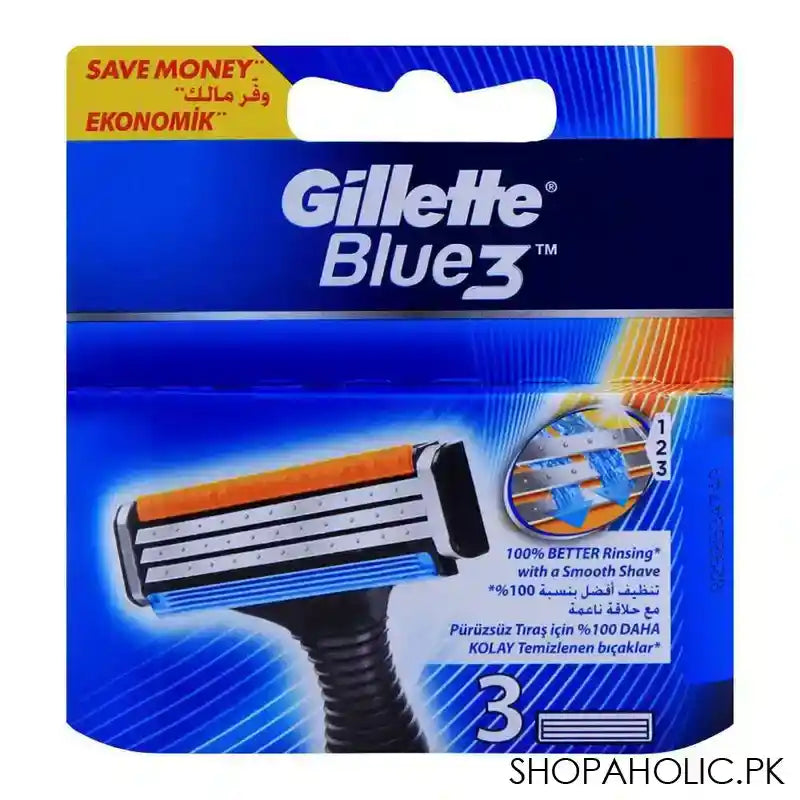 Gillette Blue 3 Cartridges, Razor Blades, 3-Pack - Main Image