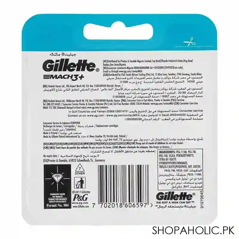 Gillette Mach 3 Plus Cartridges, 5-Pack - Image 2