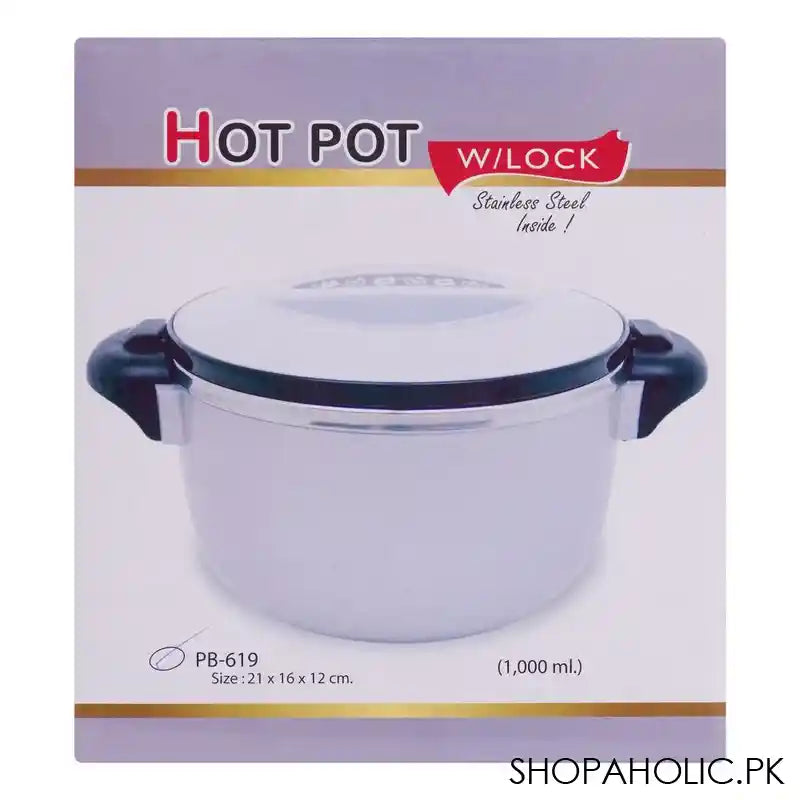 Happy Ware Hot Pot With Lock, 21x16x12cm, 1000ml, Golden, SU-619 - Image 5