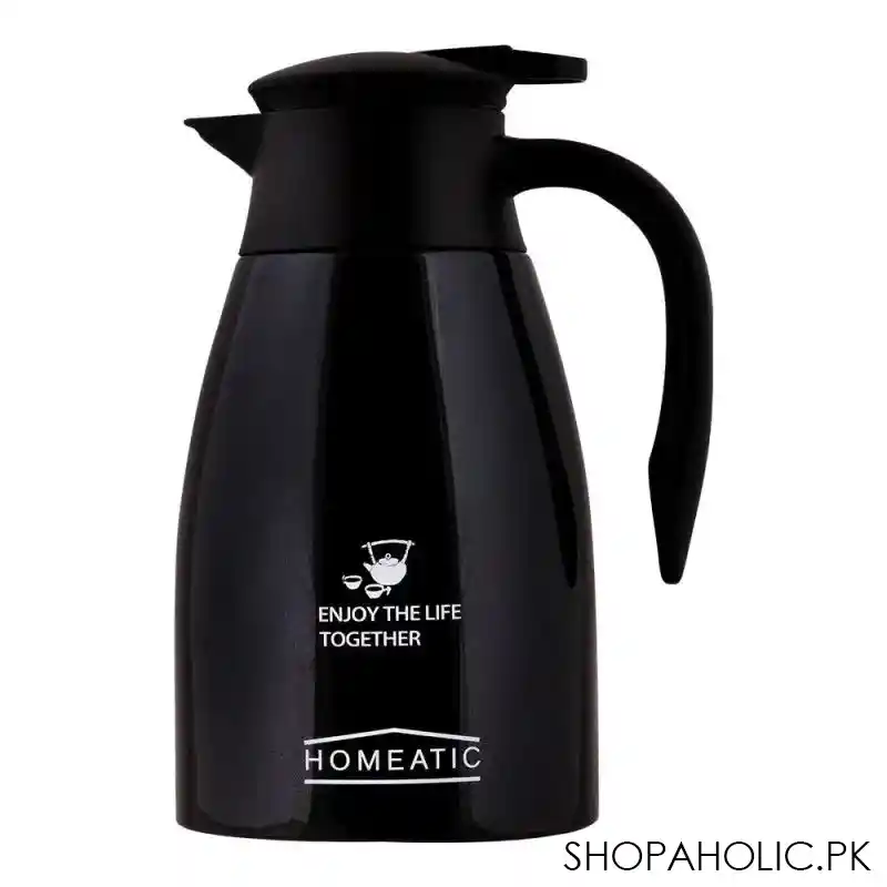 homeatic steel thermos, black, kd 955, 1.5ltr main image