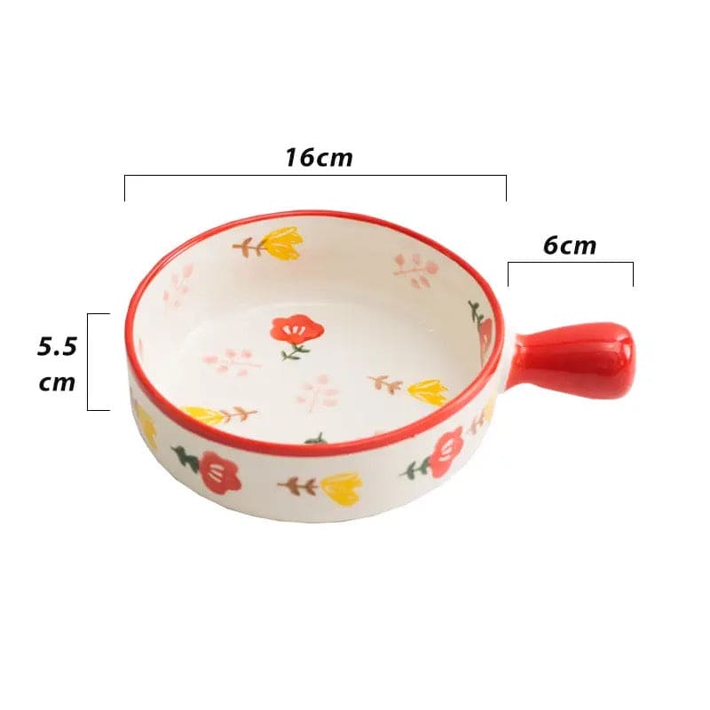 Ceramic Glaze Baking Bowl With Handle - image 12