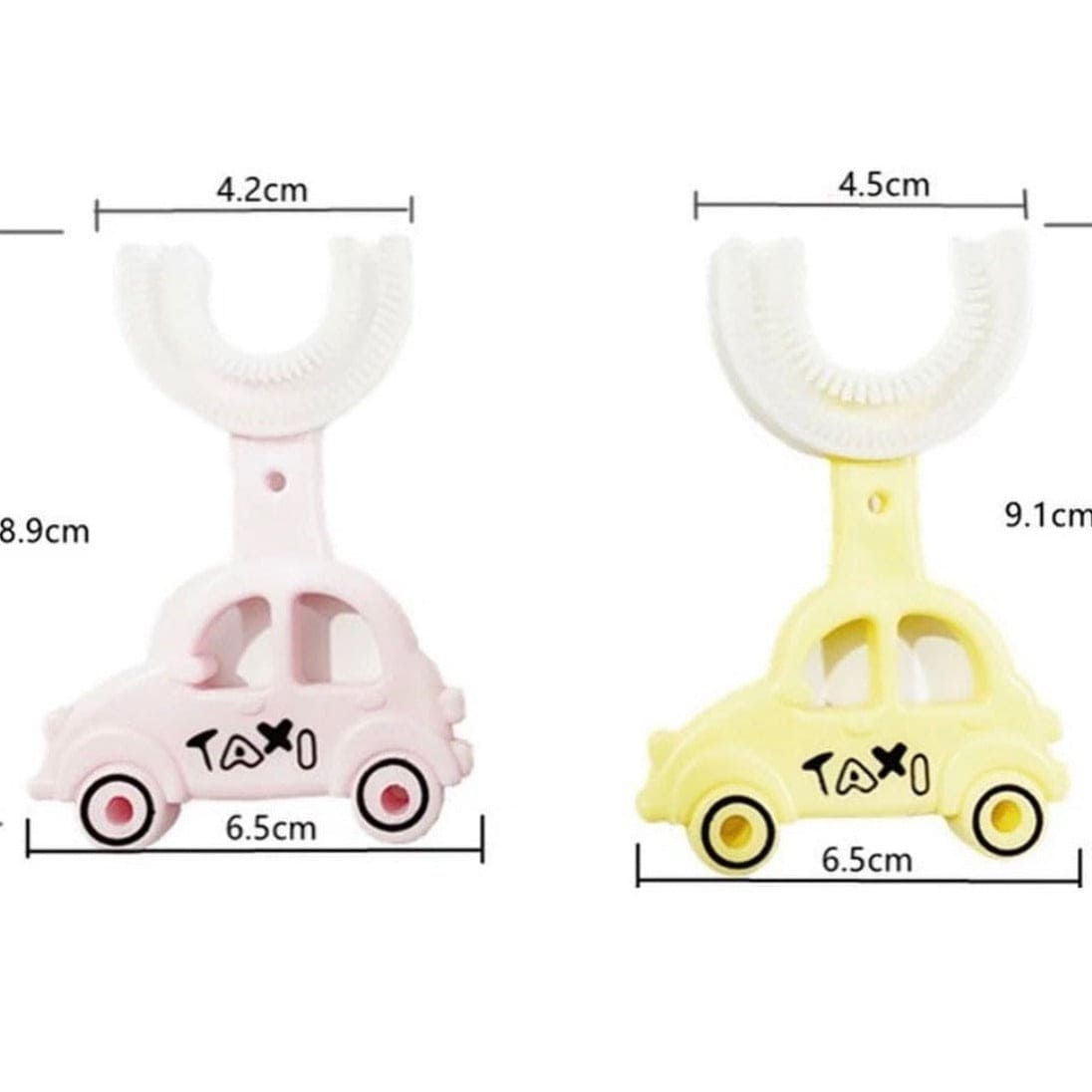 Lovely Taxi Shaped Children Whiting U-Type Toothbrush - image 6