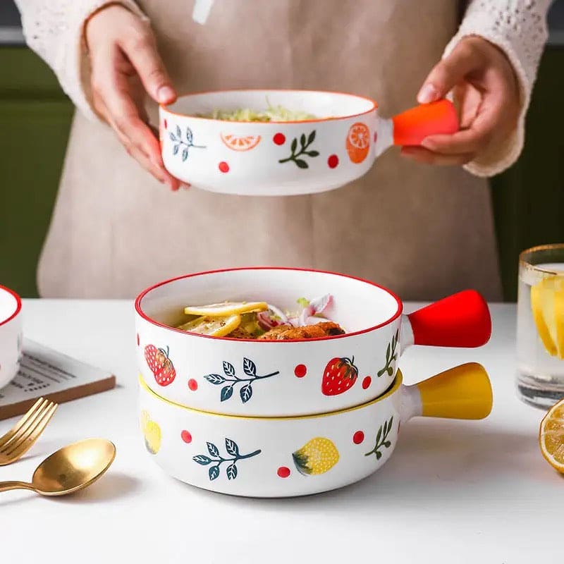 Ceramic Glaze Baking Bowl With Handle - image 6