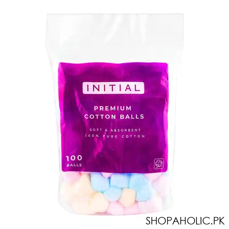 Initial Premium Cotton Balls Multi Colors, 100-Pack - Main Image