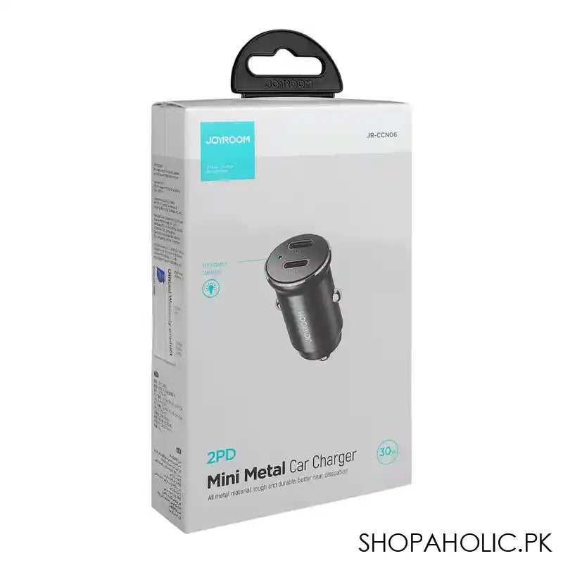 Joyroom 2PD Mini Metal Car Charger, Black, JR-CCN06 - Image 3