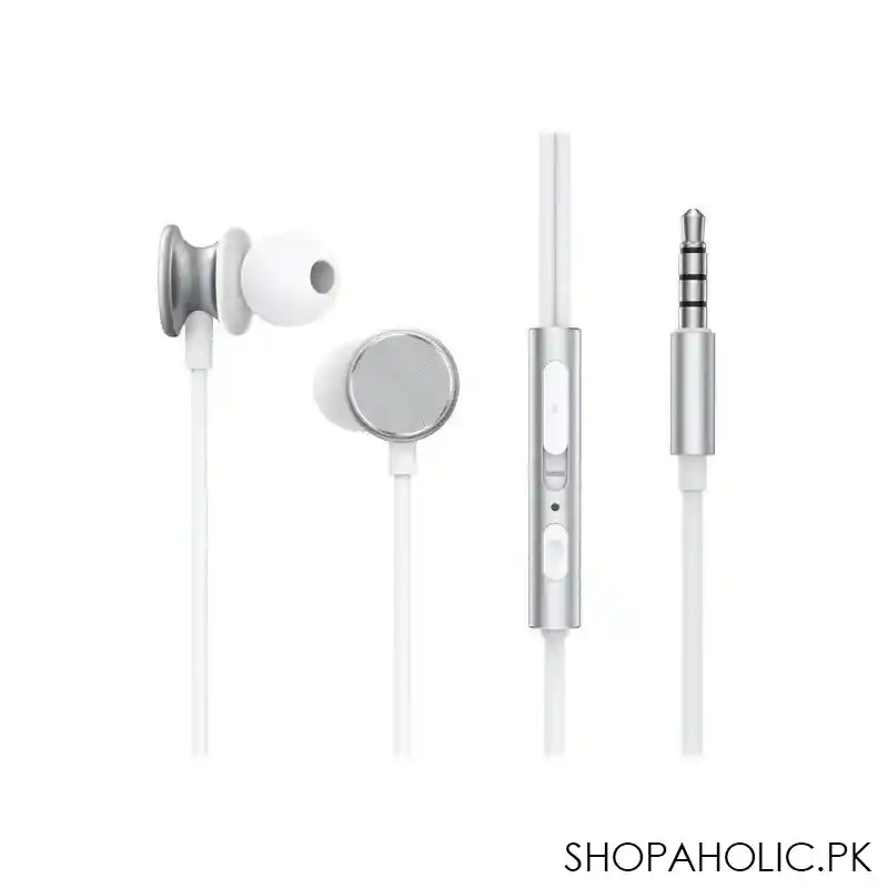 joyroom wired series in ear metal wired earbuds, silver, jr ew03 main image