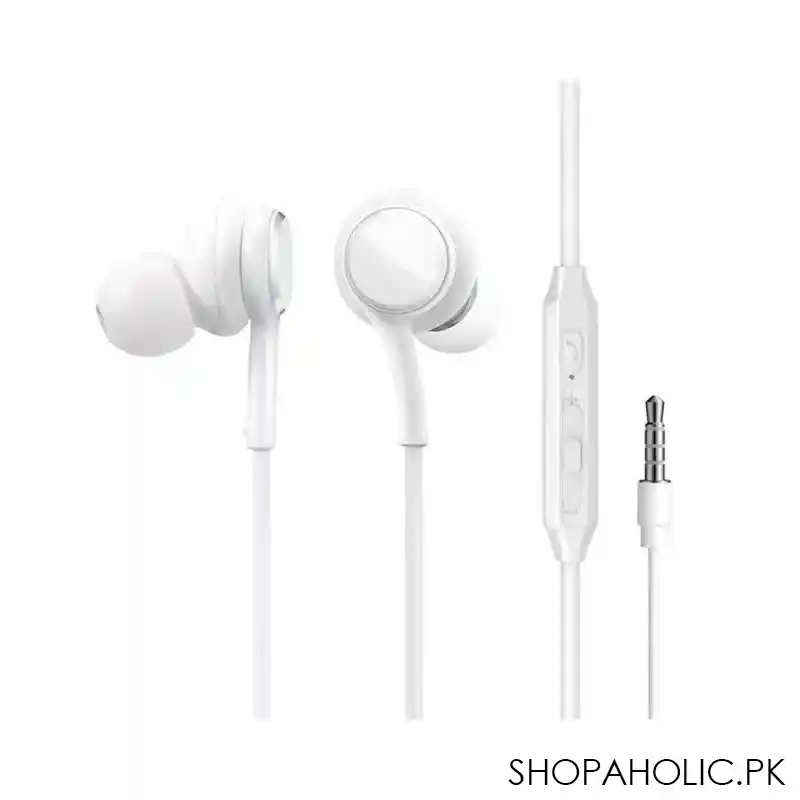 joyroom wired series in ear wired earbuds, white, jr ew02 main image