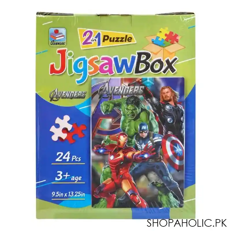 jr. learners jigsaw puzzle box 2 in 1 avengers, for 3+ years, 444 8301 image2