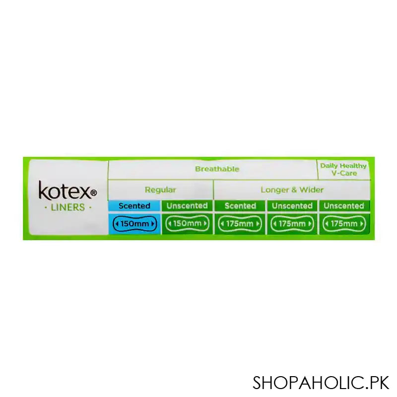 Kotex Betel Leaf Daily Aroma Fresh Scented, Regular Panty Liner, 40-Pack - Image 3