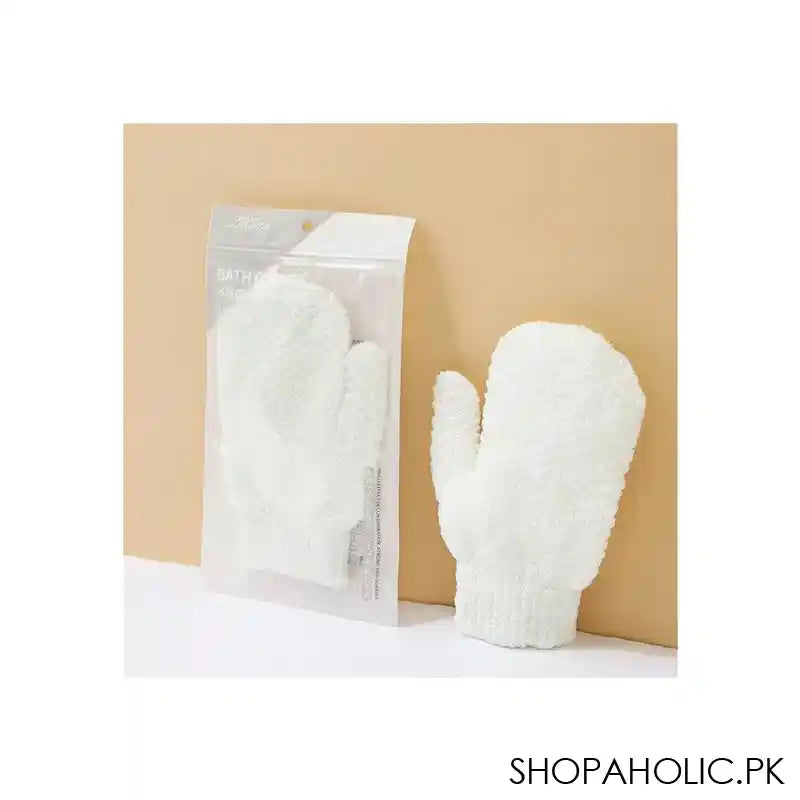 Lameila Bath Gloves, White, #C167 - Main Image