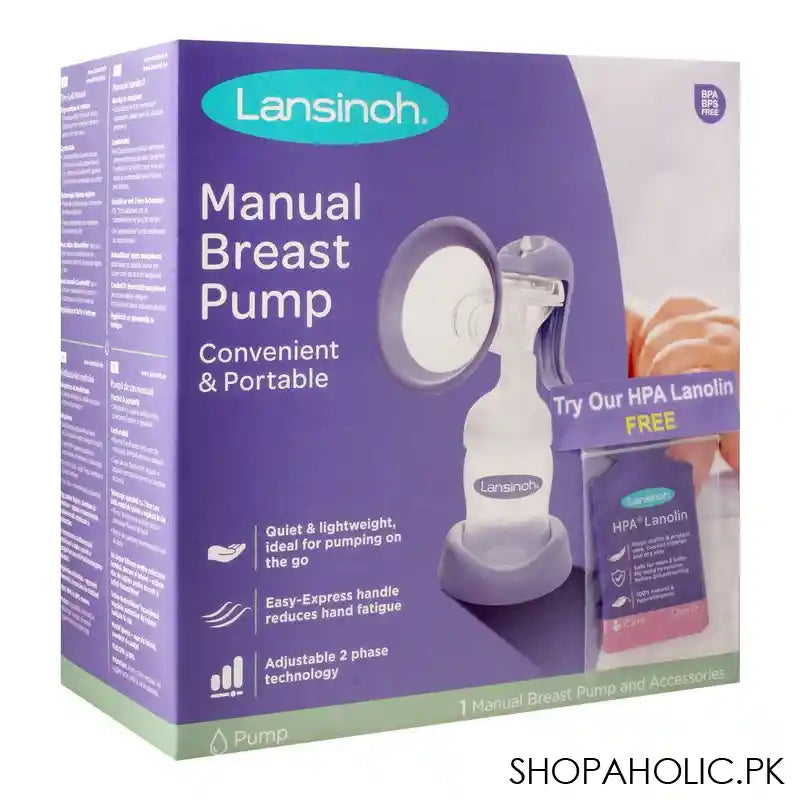 Lansinoh Convenient & Portable Manual Breast Pump, MN50555CT1020 - Image 3