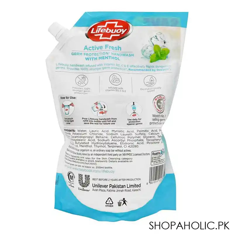 Lifebuoy Active Fresh With Vitamin Hand Wash 900ml Pouch Refill Save Up To Rs.350/- - Image 4