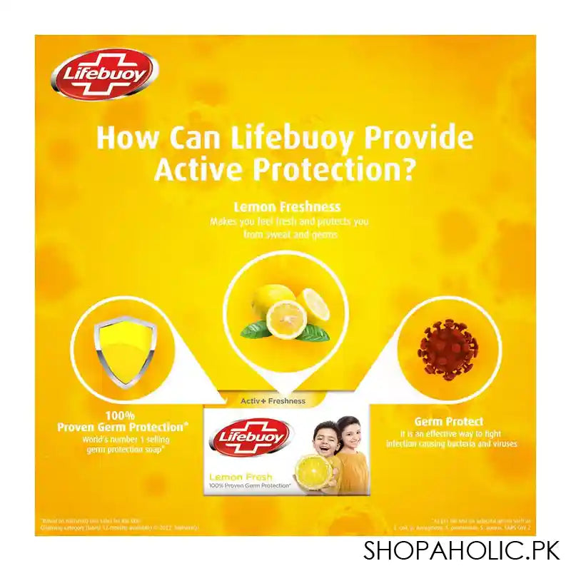 Lifebuoy Lemon Fresh With Active Silver Soap, 125g - Image 5