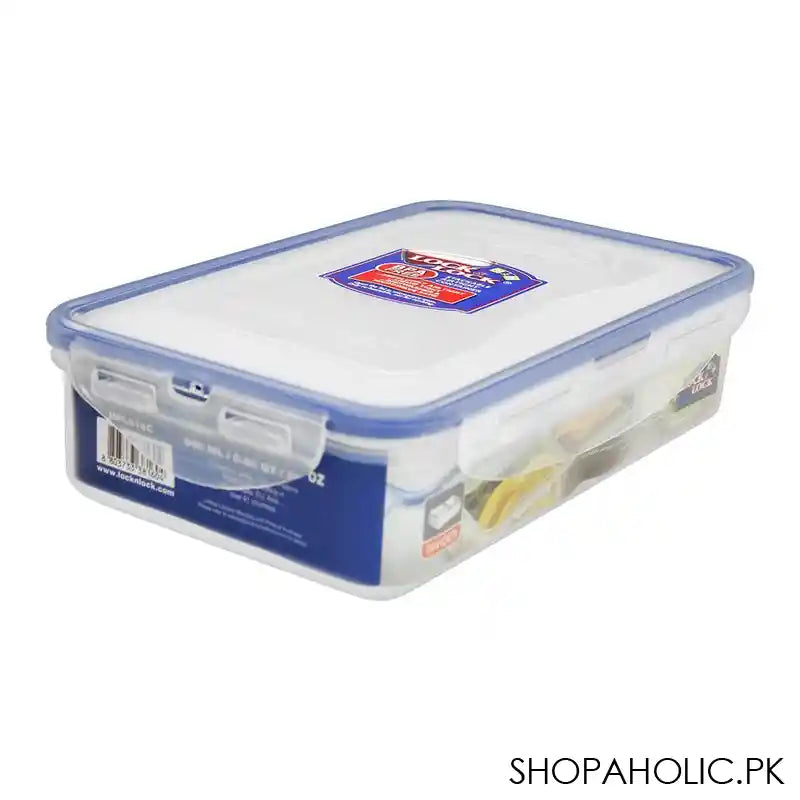 Lock & Lock Rectangular Short Food Storage Container, With Divider, 800ml LLHPL816C - Main Image