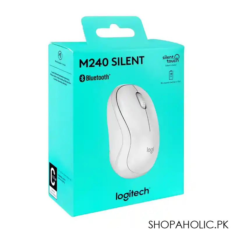 Logitech Bluetooth Mouse White, M240, 910-007123 - Image 3