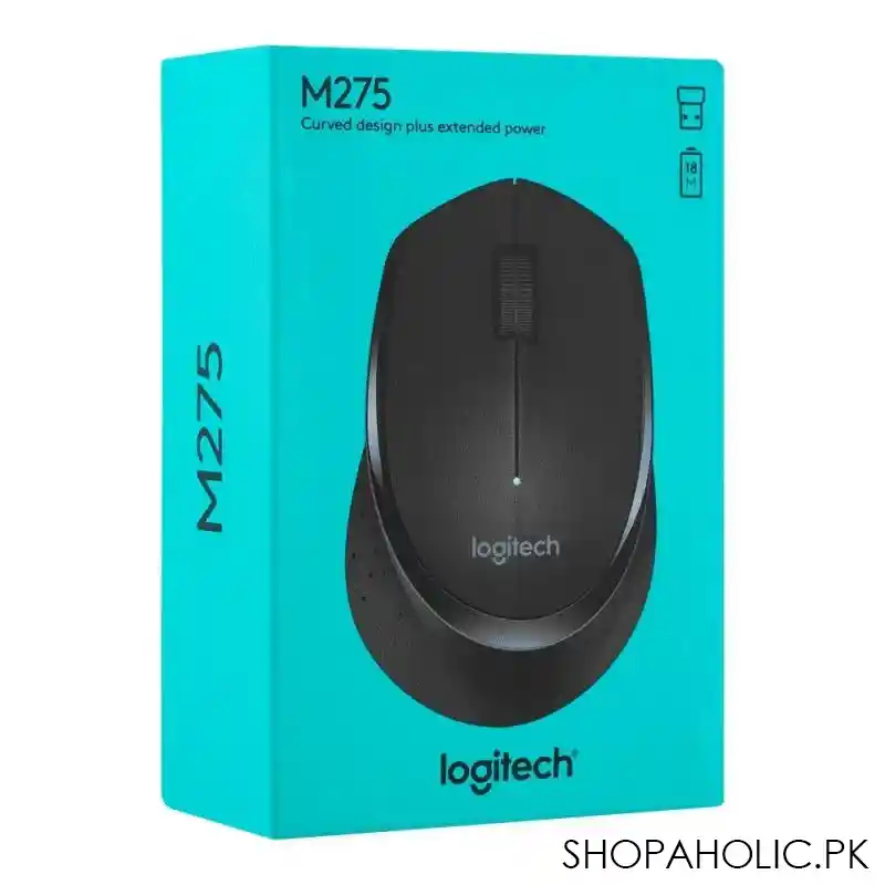 logitech curved design plus extended power wireless mouse, m 275 image5