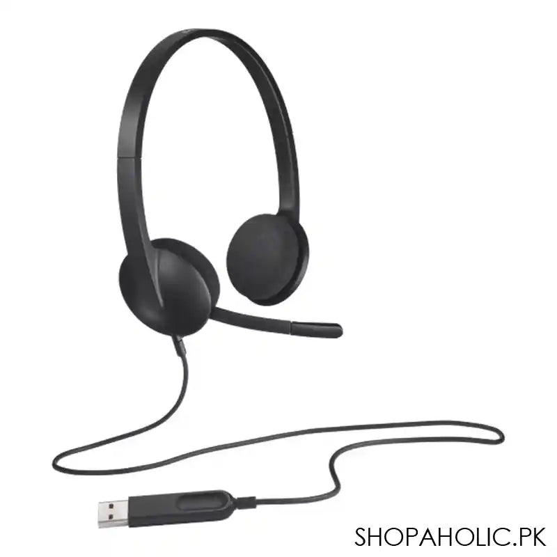 Logitech USB Computer Headset, Black H340, 981-000477 - Image 3