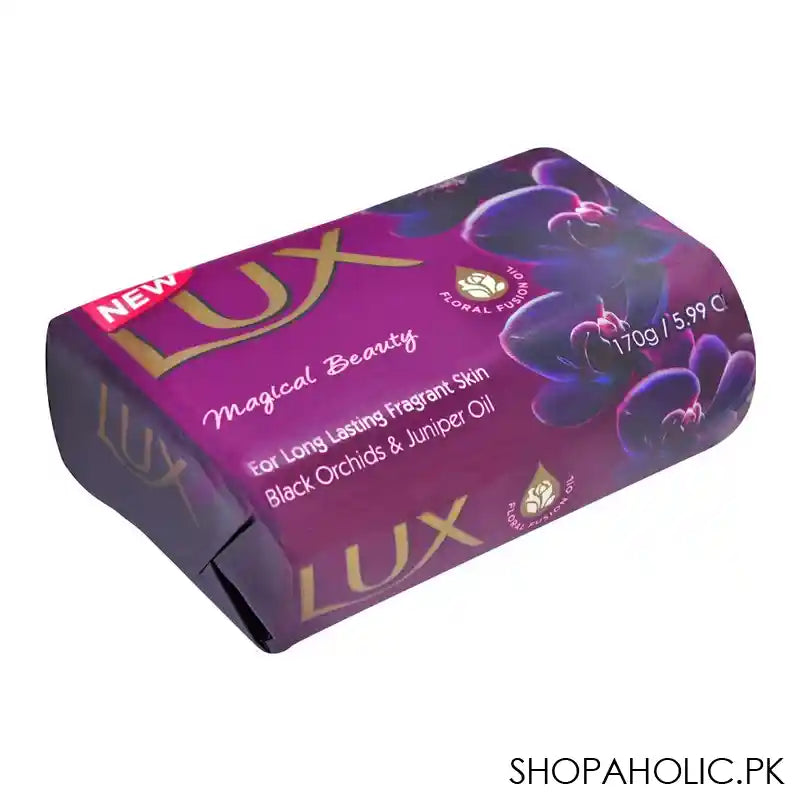 Lux Magical Beauty Soap, Imported, Black Orchids + Juniper Oil, 170g - Main Image