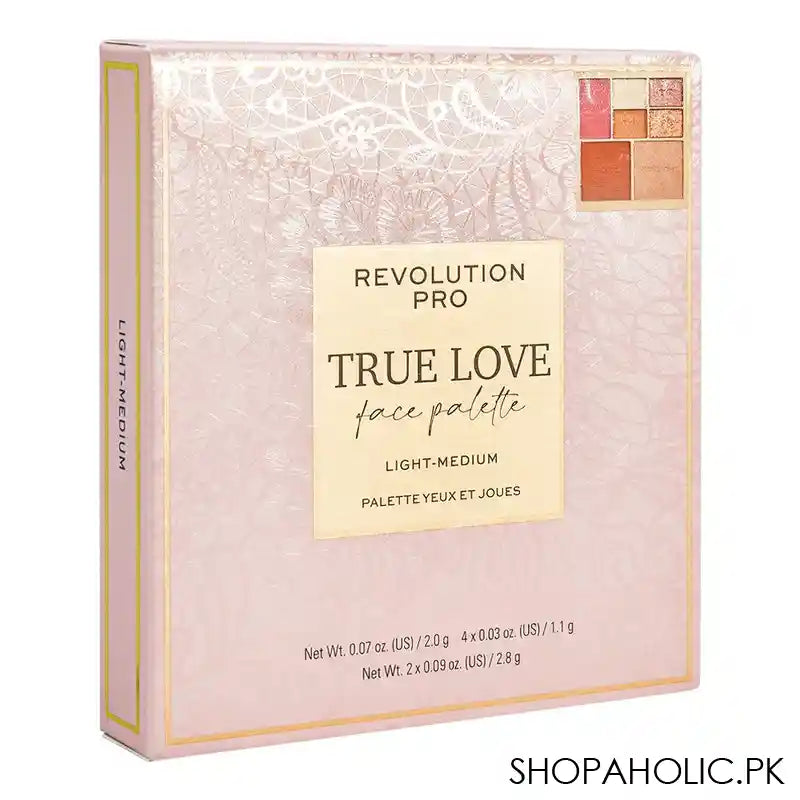 Makeup Revolution Pro True Love Face Palette, Light Medium - Image 2