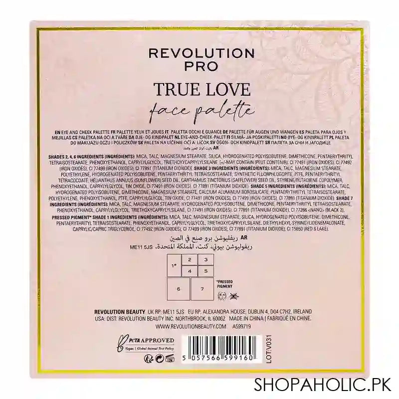 Makeup Revolution Pro True Love Face Palette, Light Medium - Image 5