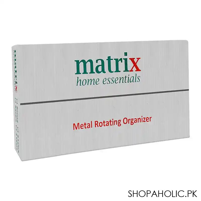 Matrix 360 Rotatable Metal Storage 3 Layer Organizer, Square, 59 x 24 x 24 cm - Image 4