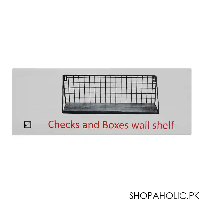 Matrix Checks And Boxes Wall Shelf, 14 x 10.5 x 34 cm - Image 3