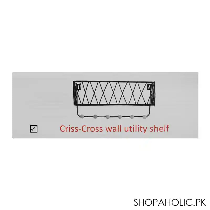 Matrix Criss-Cross Wall Utility Shelf, 12 x 6 x 4.6 Inches - Image 2