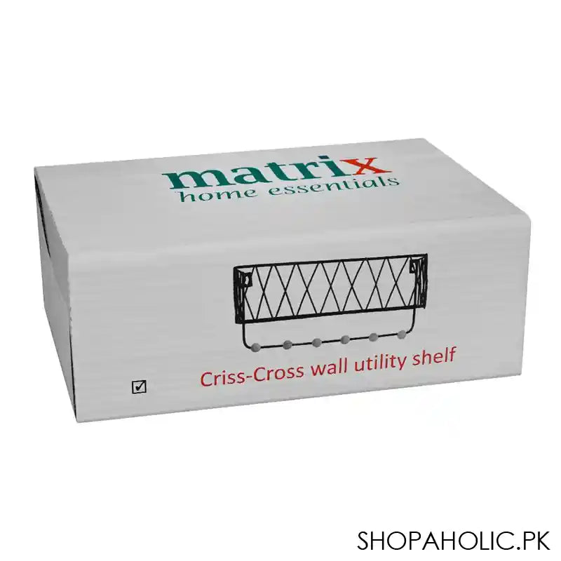 Matrix Criss-Cross Wall Utility Shelf, 12 x 6 x 4.6 Inches - Image 5