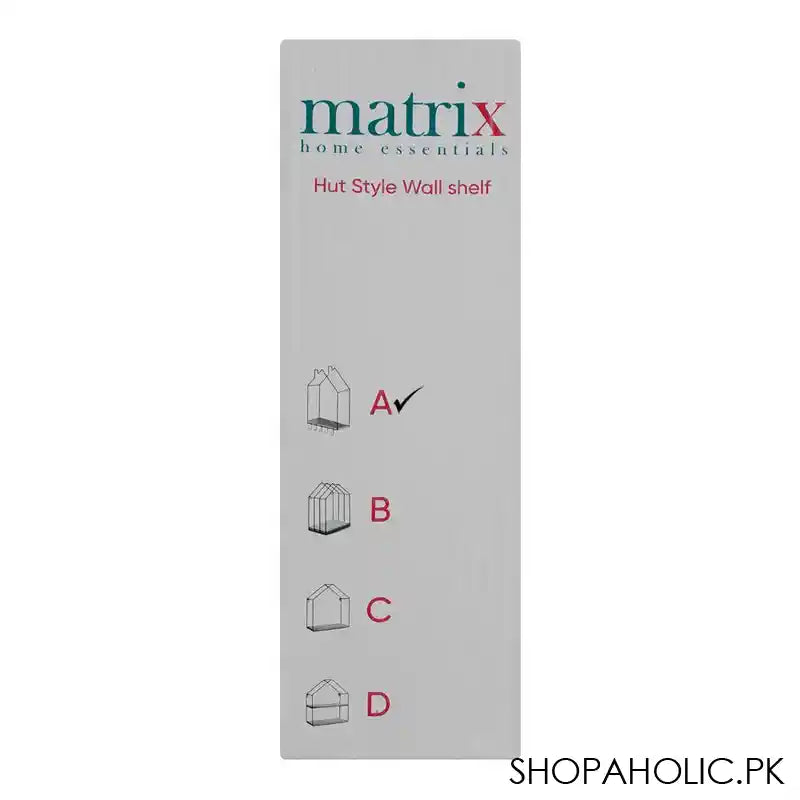 Matrix Hut Style Wall Shelf-A, 11 x 7.2 x 4.3 cm - Image 2