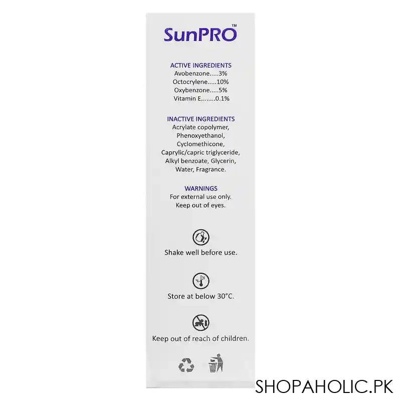 Mazton SunPro Sun Screen Lotion Spray Spf50+, PA+++, Water Resistant, 100ml - Image 3