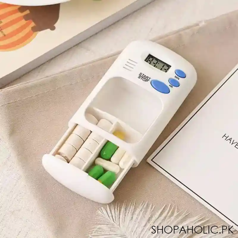 mini portable pill reminder alarm timer box image2