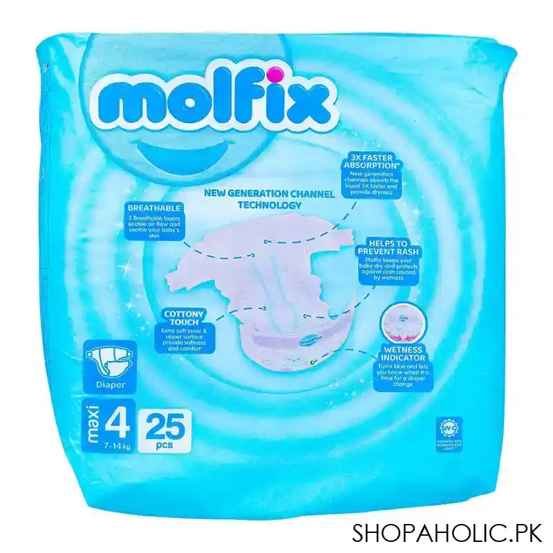 Molfix Diaper 4 Maxi, 7-14 KG, 25-Pack - Image 2