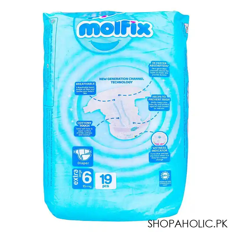 Molfix Diaper 6 Extra Large, 15 KG, 19-Pack - Image 4