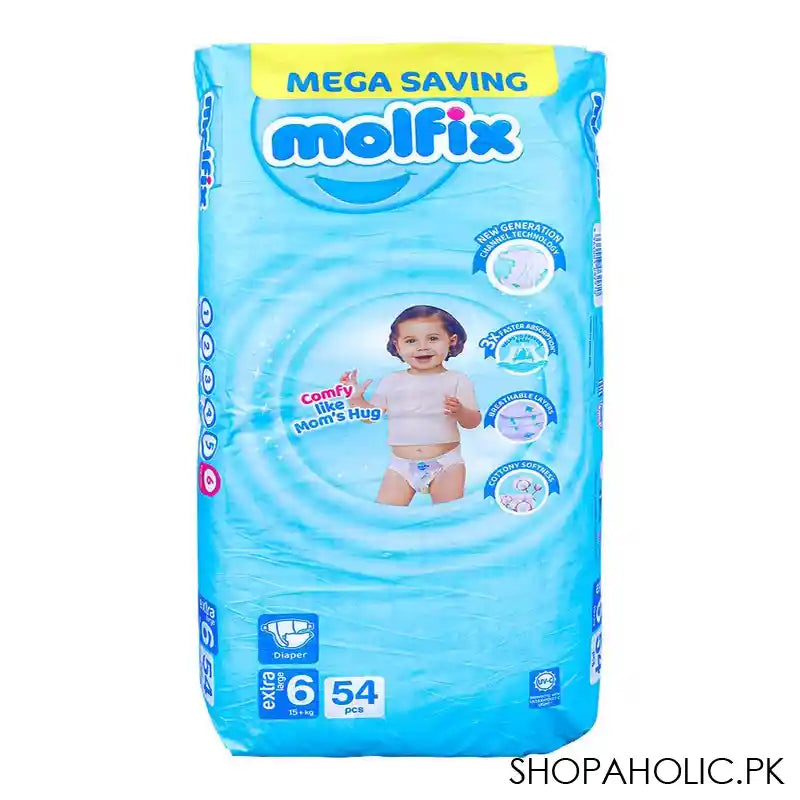 Molfix Diaper 6 Extra Large, Mega Saving, 15 KG, 54-Pack - Main Image