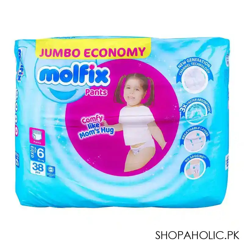 Molfix Pants 6 Extra Large Jumbo Economy, 15 KG, 38-Pack - Main Image