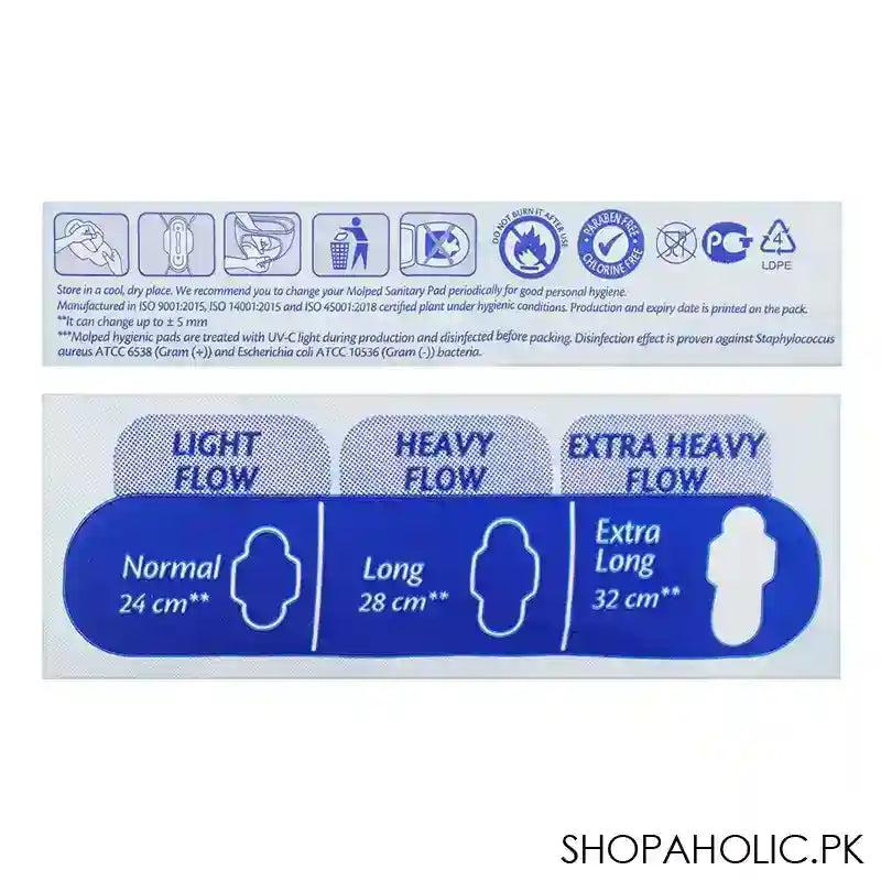 Molped Maxi Thick Extra Hygiene Shield, Extra Long, 16 Pads Value Pack - Image 7