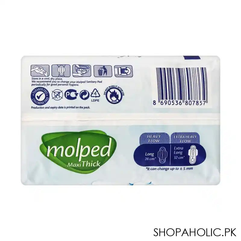 Molped Maxi Thick Hygiene Shield With 3D Barrier Long Sanitary Pads, 9+2 - Image 2