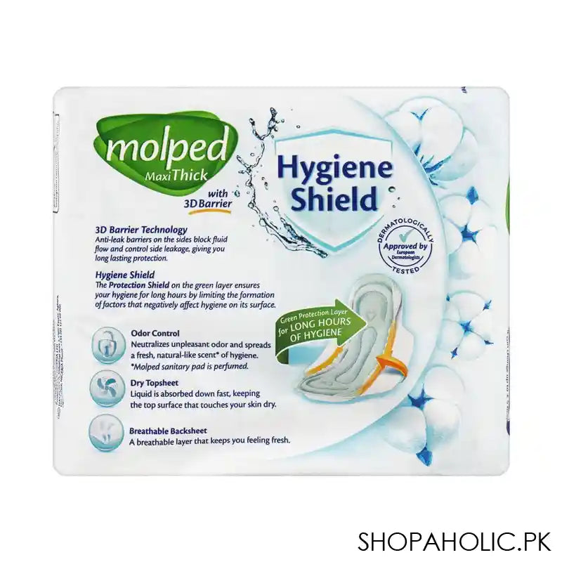 Molped Maxi Thick Hygiene Shield With 3D Barrier Long Sanitary Pads, 9+2 - Image 3