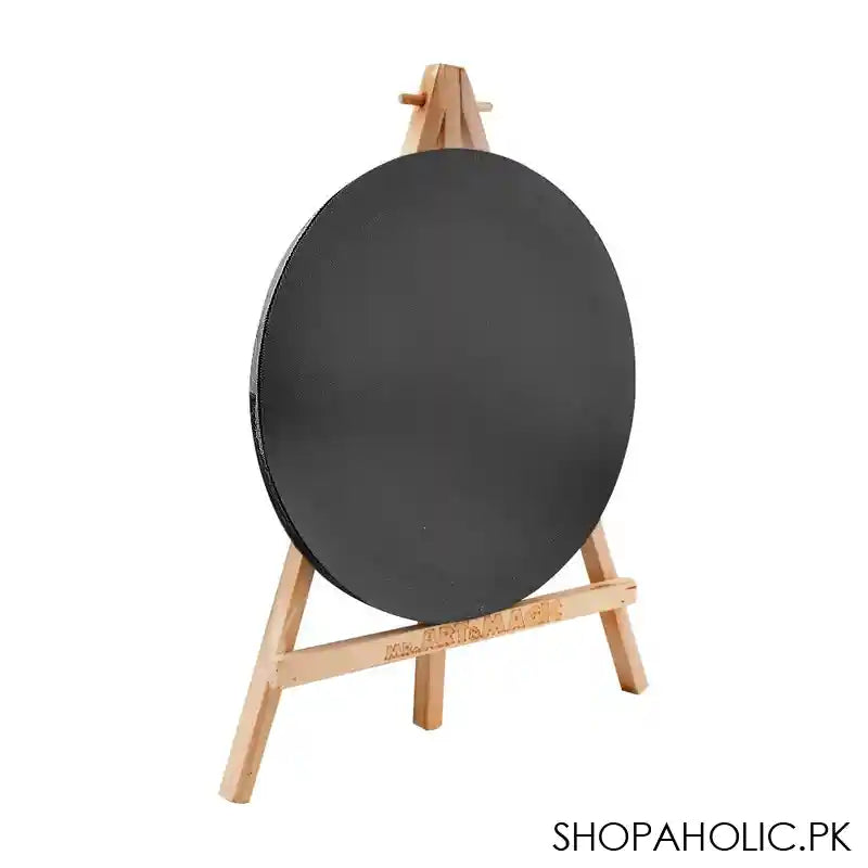 Mr. Art Magic 100% Pure Cotton Easel With Round Canvas, X-Large, Black, 606-3920 - Main Image