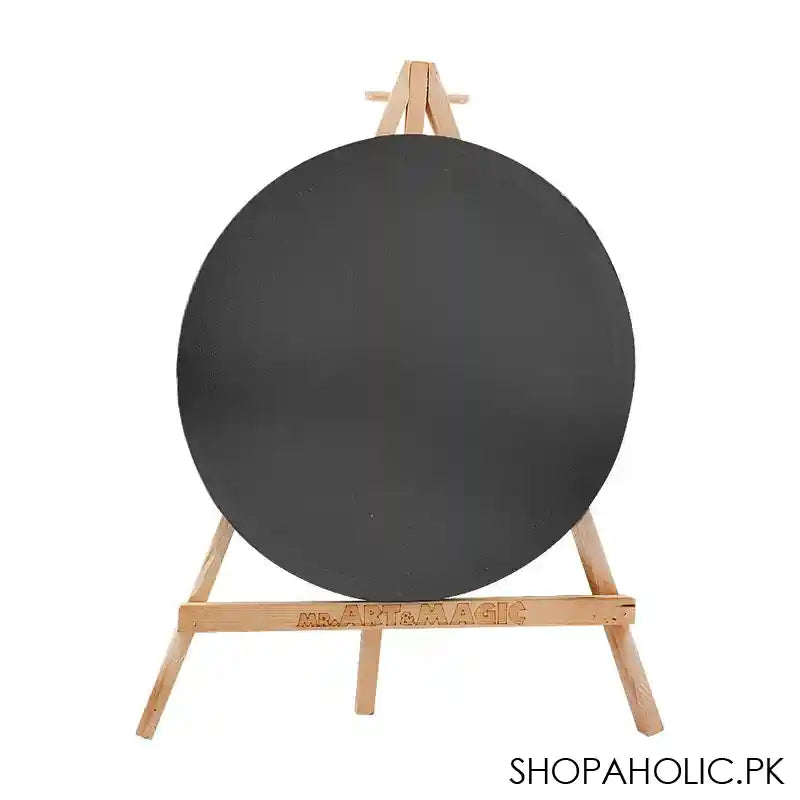 Mr. Art Magic 100% Pure Cotton Easel With Round Canvas, X-Large, Black, 606-3920 - Image 2