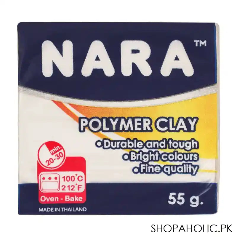 Nara Polymer Clay, White, 55g - Main Image