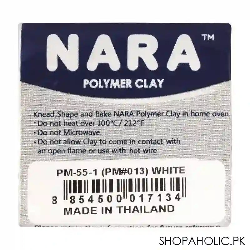 Nara Polymer Clay, White, 55g - Image 3