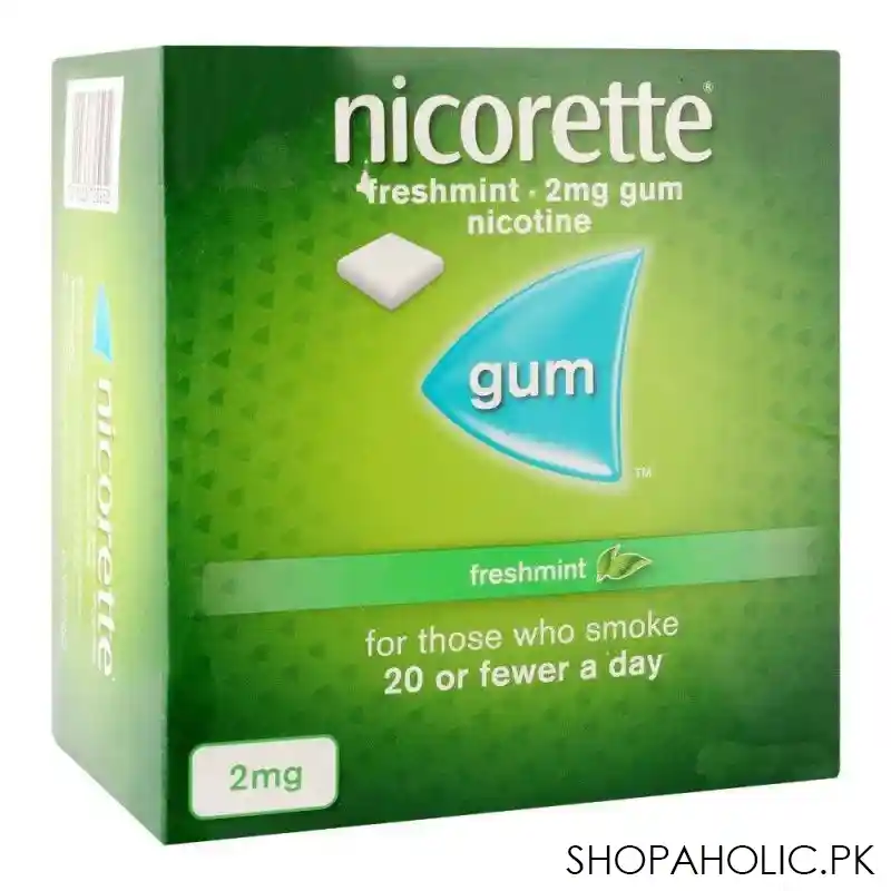 nicorette freshmint gum, 2g, 1 strip (15 tablets) main image