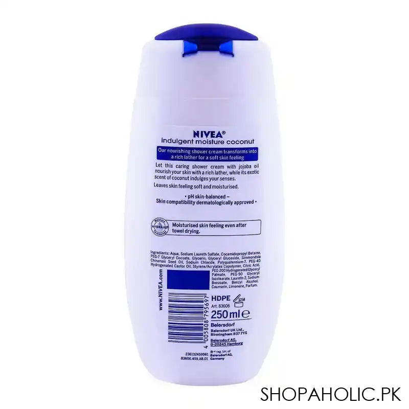 Nivea Coconut Shower Cream 250ml - Image 3