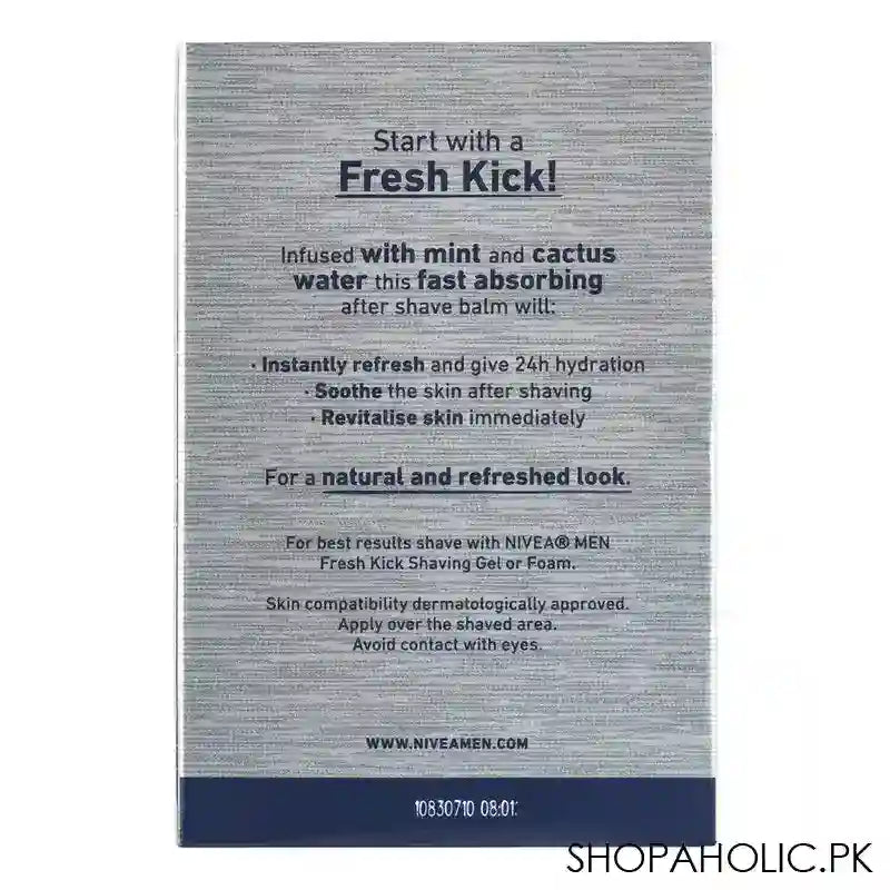 Nivea Men Fresh Kick After Shave Balm, 100ml - Image 3