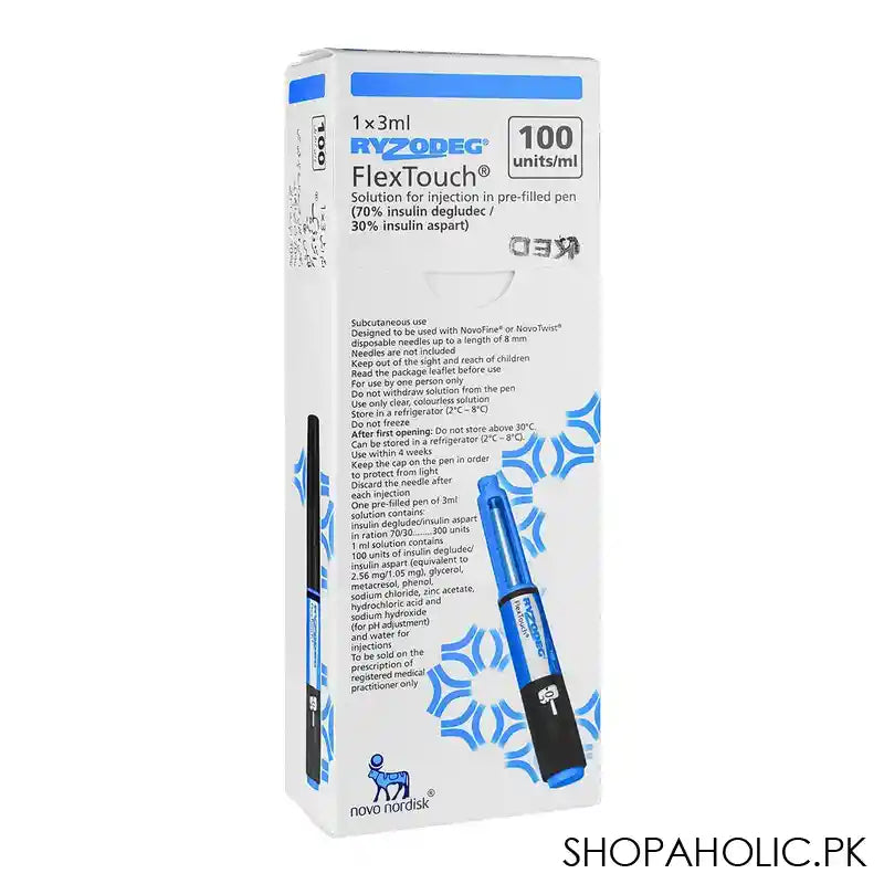 Novo Nordisk Pharma Ryzodeg Flex Touch Pen, 100units/ml, 1X3ml - Main Image