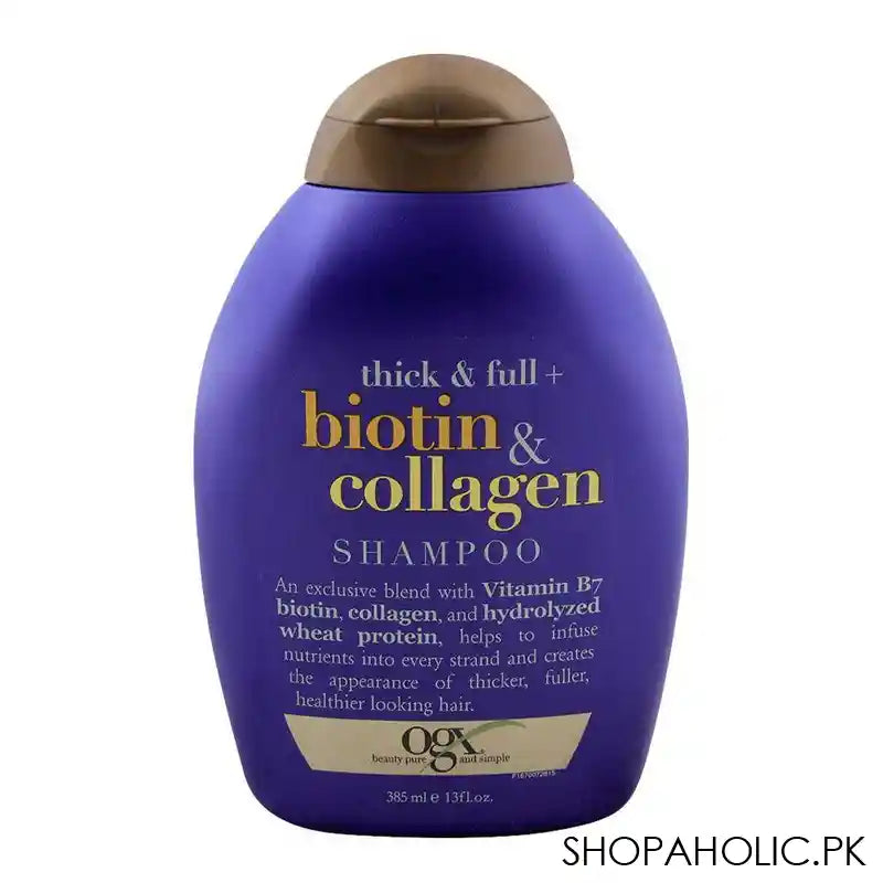 OGX Thick & Full + Biotin & Collagen Shampoo, Sulfate Free, 385ml - Main Image