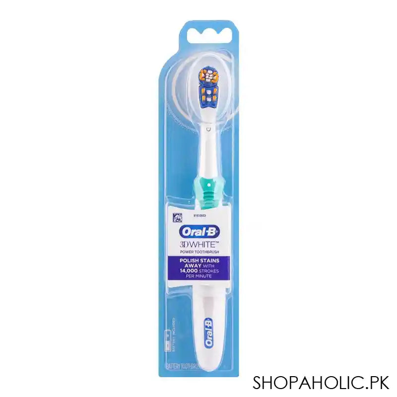 Oral-B 3D White Battery Operated Electric Toothbrush, B1010F - Main Image