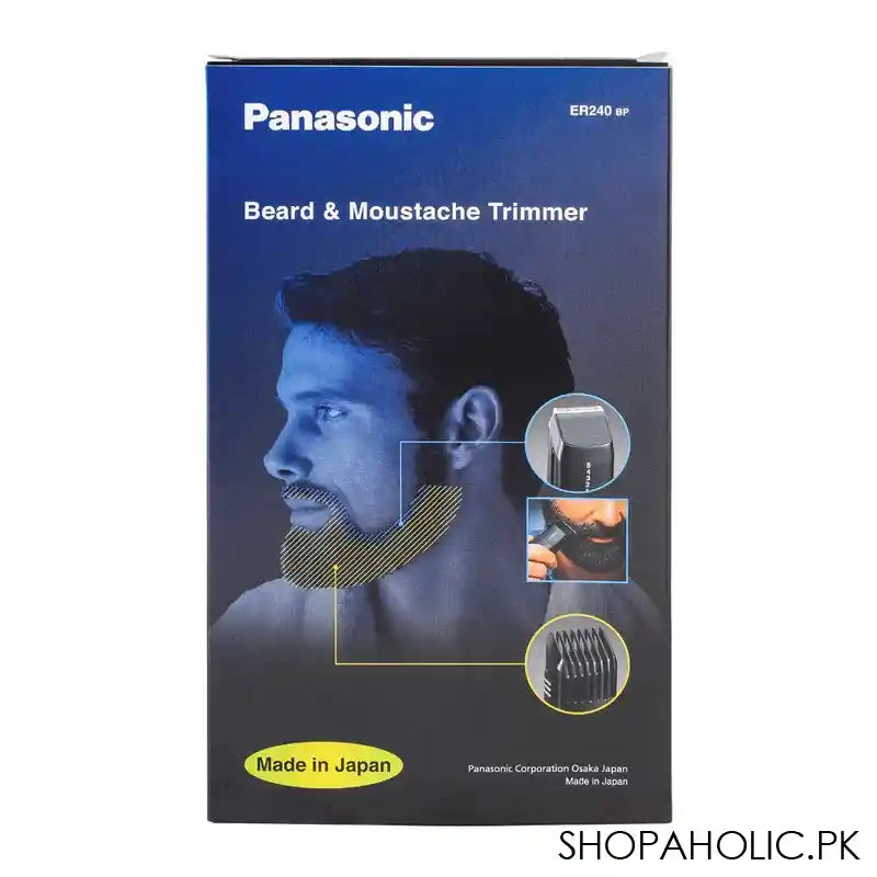 Panasonic Beard & Moustache Trimmer, Battery Operated, ER240-BP - Image 3