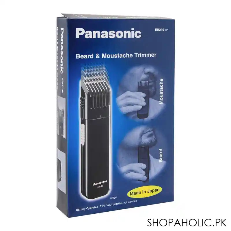 Panasonic Beard & Moustache Trimmer, Battery Operated, ER240-BP - Image 4